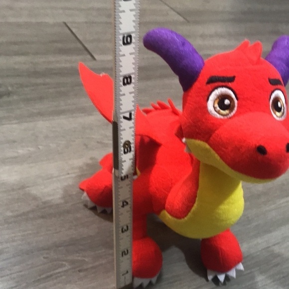 PAW PATROL Rescue Knights SPARKS 8" Heroic DRAGON plush  Wings Purple HORNS Toy - Picture 7 of 10